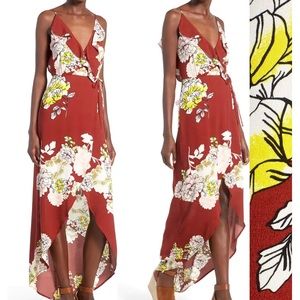 ASTR The Label - Lucia Dress (M) in Rust